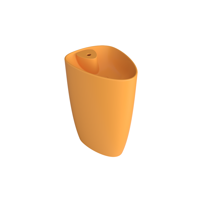 Bocchi Etna Monoblok Lavabo 58 cm Batarya Banklı Parlak Mandalina Sarısı - Bocchi (1)