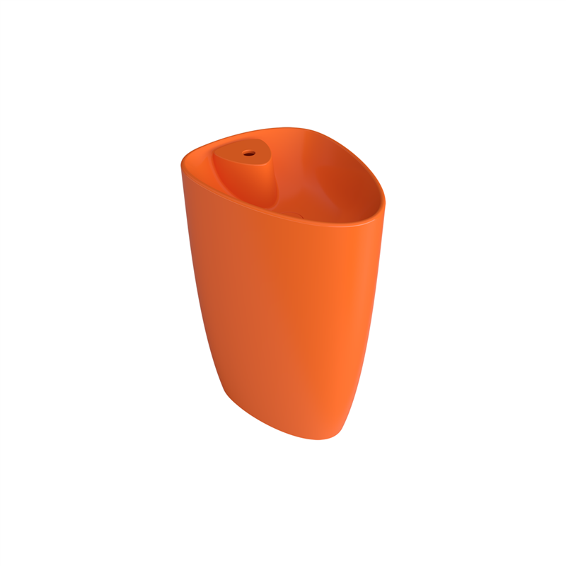 Bocchi Etna Monoblok Lavabo 58 cm Batarya Banklı Parlak Turuncu - Bocchi (1)