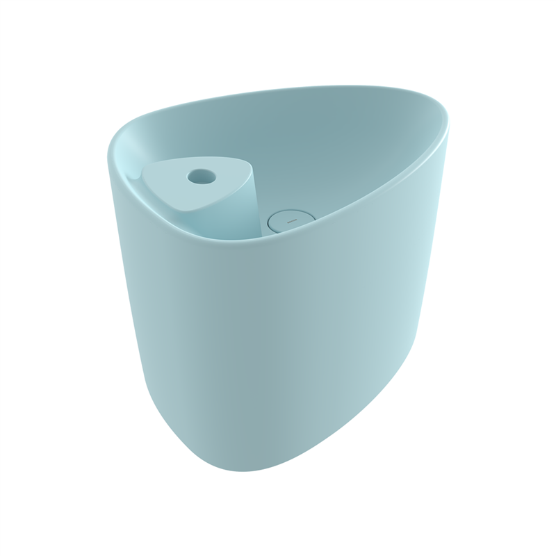 Bocchi Etna Tezgah Üstü Monoblok Lavabo 58 cm Batarya Banklı Mat Buz Mavisi - Bocchi (1)