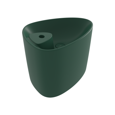Bocchi Etna Tezgah Üstü Monoblok Lavabo 58 cm Batarya Banklı Mat Yeşil - 1