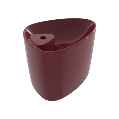 Bocchi Etna Tezgah Üstü Monoblok Lavabo 58 cm Batarya Banklı P.Burgonya Bordosu - 3