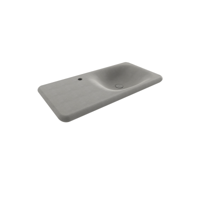 Bocchi Fenice 90 cm Etajerli Lavabo Mat Beton - 3