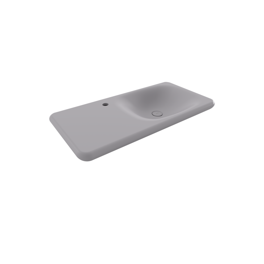 Bocchi Fenice 90 cm Etajerli Lavabo Mat Gri - Bocchi