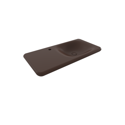 Bocchi Fenice 90 cm Etajerli Lavabo Mat Kahve - 3