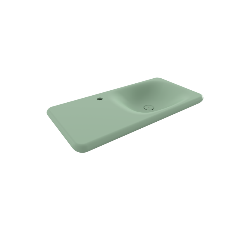 Bocchi Fenice 90 cm Etajerli Lavabo Mat Mint Yeşil - Bocchi