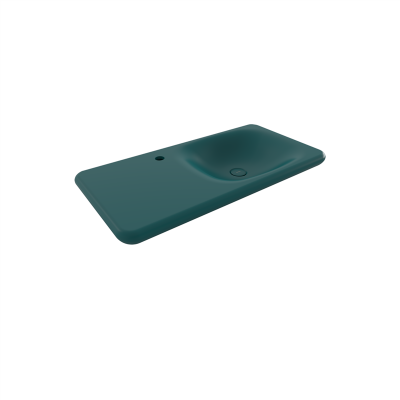 Bocchi Fenice 90 cm Etajerli Lavabo Mat Petrol Mavisi - 2