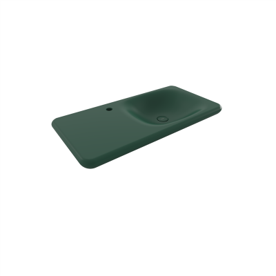 Bocchi Fenice 90 cm Etajerli Lavabo Mat Yeşil - 2