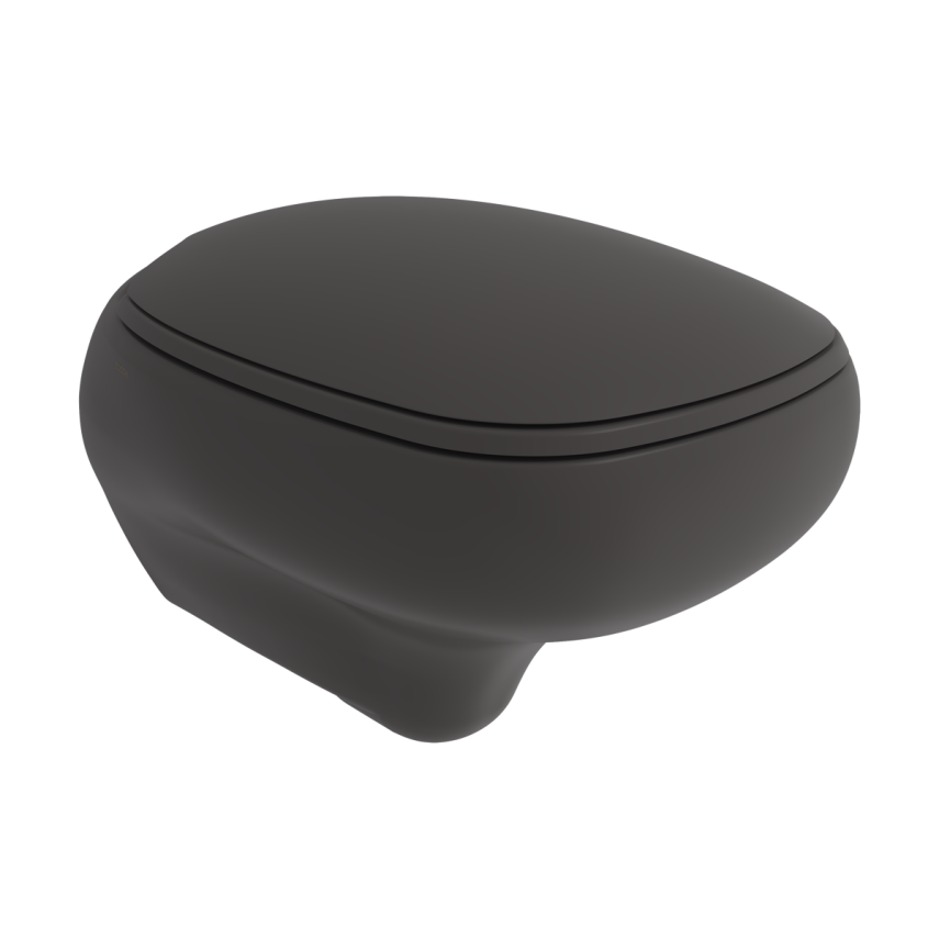 Bocchi Fenice Asma Klozet 53 cm Mat Antrasit (Klozet Kapağı Hariçtir) - Bocchi