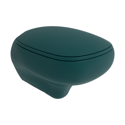 Bocchi Fenice Asma Klozet 53 cm Mat Petrol Mavisi (Klozet Kapağı Hariçtir) - 3