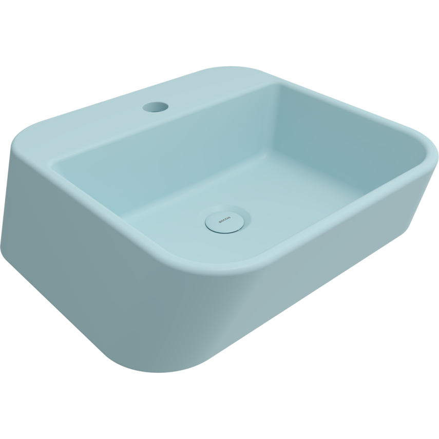 Bocchi Firenze Çanak Lavabo 50 cm Mat Buz Mavisi - Bocchi