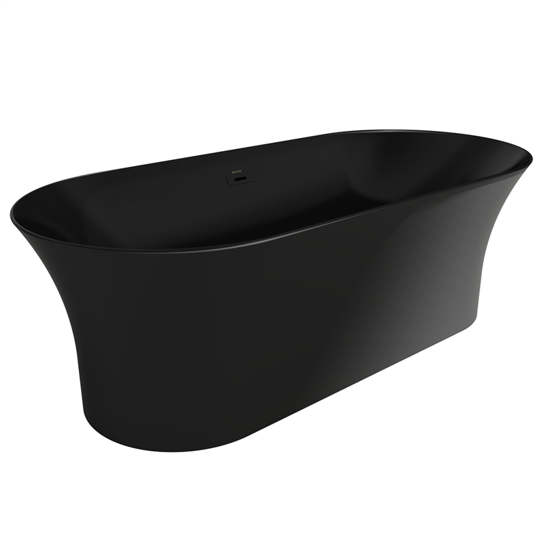 Bocchi Firenze Parlak Siyah Küvet 184x87 cm - Bocchi