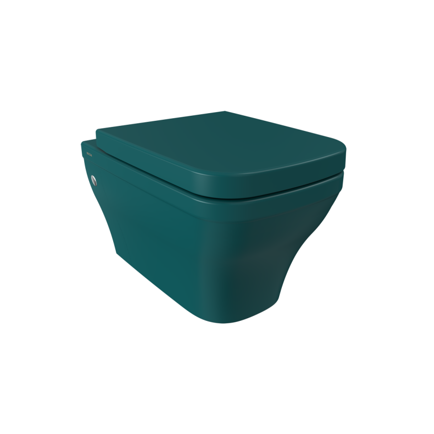 Bocchi Firenze Rimless Asma Klozet, Mat Petrol Mavisi (Klozet Kapağı Hariçtir) - Bocchi