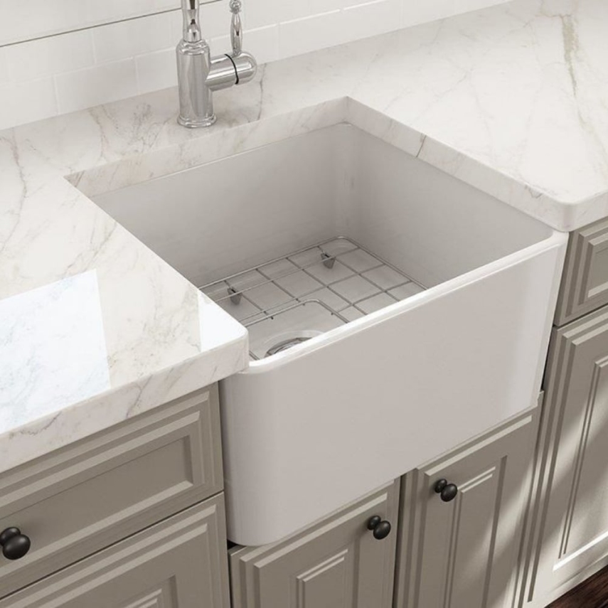 Bocchi Lavello 50 cm Mutfak Eviyesi Parlak Beyaz - Bocchi (1)