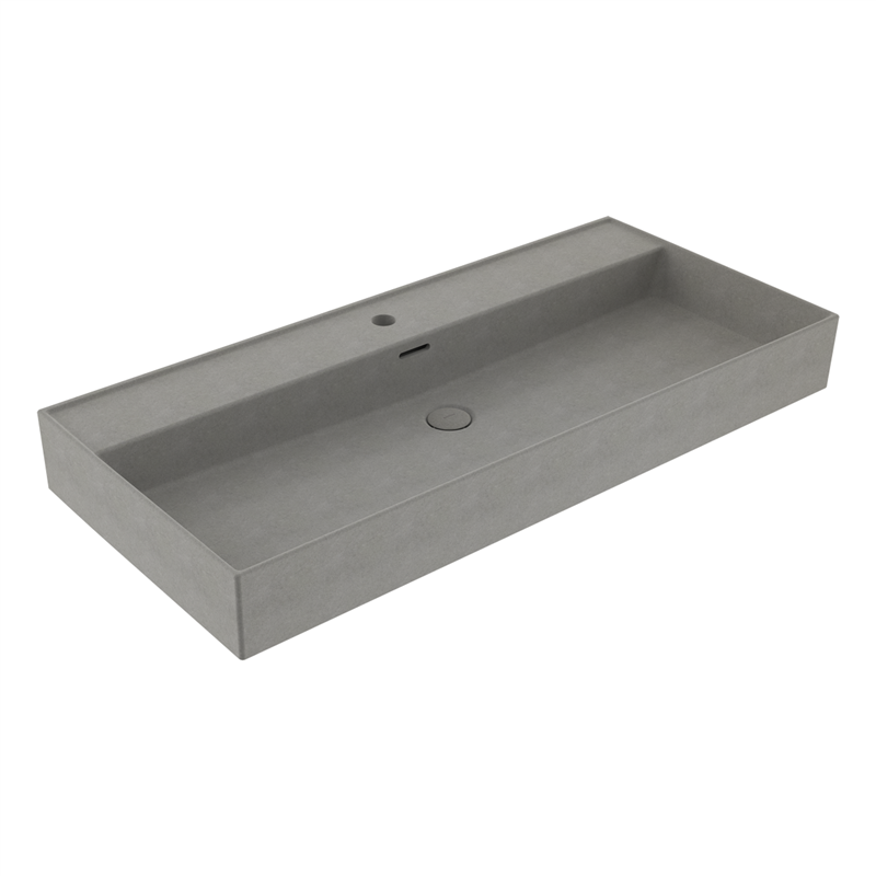 Bocchi Milano 100 cm Tezgah Üstü Lavabo Mat Beton - Bocchi (1)