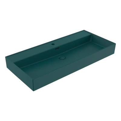 Bocchi Milano 100 cm Tezgah Üstü Lavabo Mat Petrol Mavisi - 3