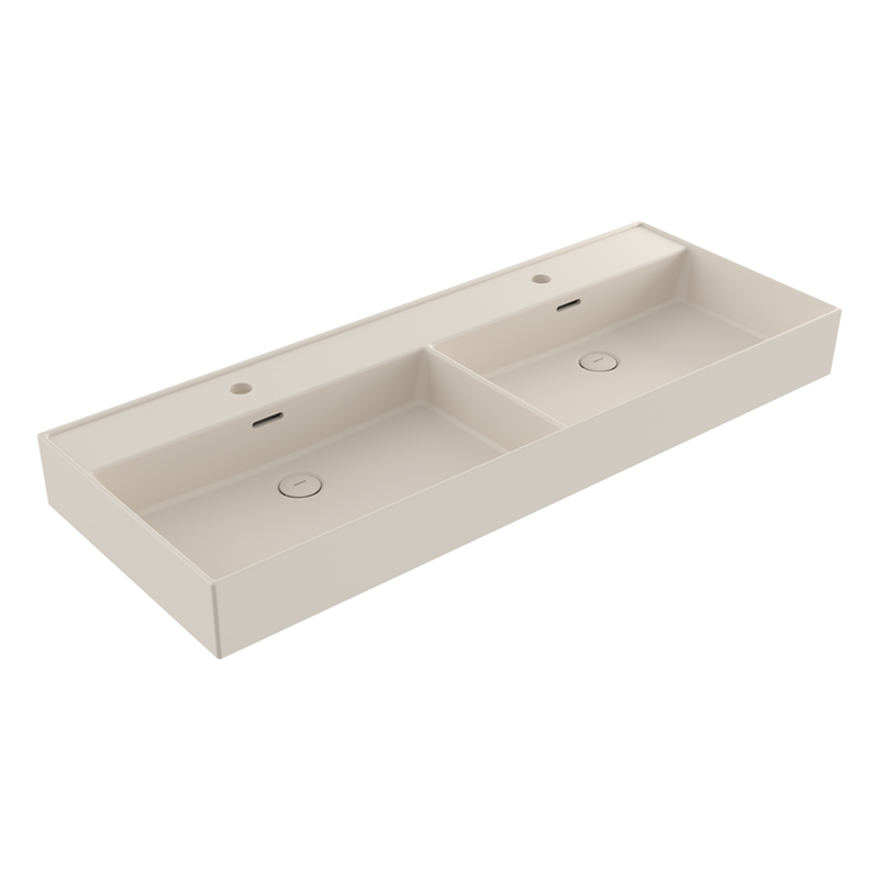 Bocchi Milano 120 cm Çift Gözlü Tezgah Üstü Lavabo Mat Yasemin - Bocchi (1)