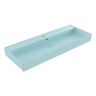 Bocchi Milano 120 cm Mat Buz Mavi Tezgah Üstü Lavabo - 2