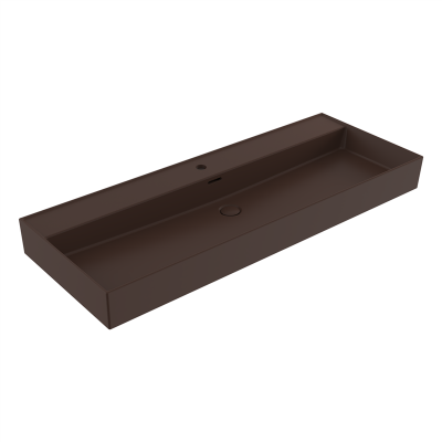 Bocchi Milano 120 cm Mat Kahve Tezgah Üstü Lavabo - 3