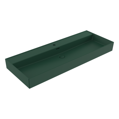 Bocchi Milano 120 cm Mat Yeşil Tezgah Üstü Lavabo - 1