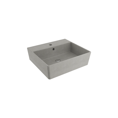 Bocchi Milano 50 cm Çanak Lavabo Batarya Delikli Mat Beton - 2