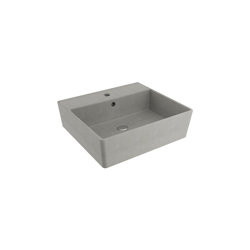 Bocchi Milano 50 cm Çanak Lavabo Batarya Delikli Mat Beton - Bocchi (1)
