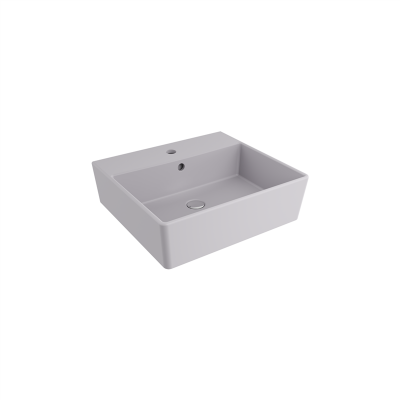 Bocchi Milano 50 cm Çanak Lavabo Batarya Delikli Mat Gri - 3