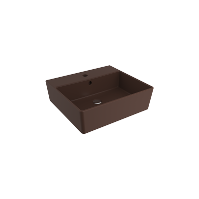 Bocchi Milano 50 cm Çanak Lavabo Batarya Delikli Mat Kahve - 1
