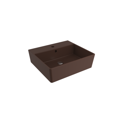Bocchi Milano 50 cm Çanak Lavabo Batarya Delikli Mat Kahve - 3