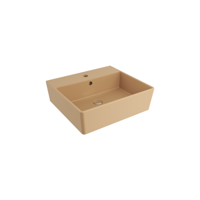 Bocchi Milano 50 cm Çanak Lavabo Batarya Delikli Mat Kaşmir - 1