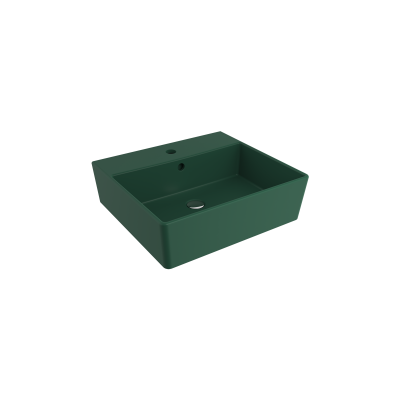Bocchi Milano 50 cm Çanak Lavabo Batarya Delikli Mat Yeşil - 1