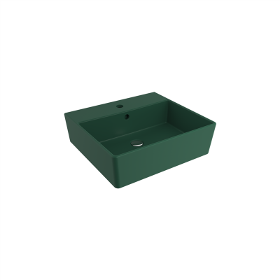Bocchi Milano 50 cm Çanak Lavabo Batarya Delikli Mat Yeşil - 3