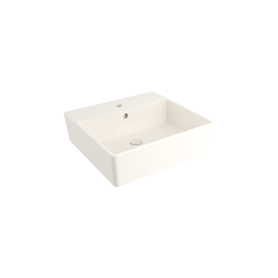 Bocchi Milano 50 cm Çanak Lavabo Batarya Delikli Parlak Bisküvi - 1