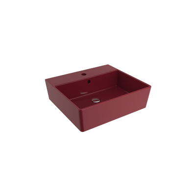 Bocchi Milano 50 cm Çanak Lavabo Batarya Delikli P.Burgonya Bordosu - 2