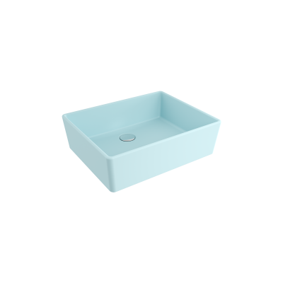 Bocchi Milano 50 cm Çanak Lavabo Mat Buz Mavisi - 1