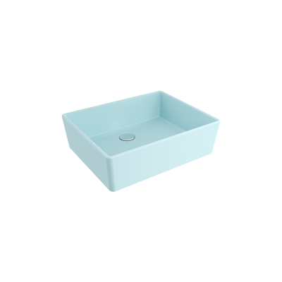 Bocchi Milano 50 cm Çanak Lavabo Mat Buz Mavisi - 3