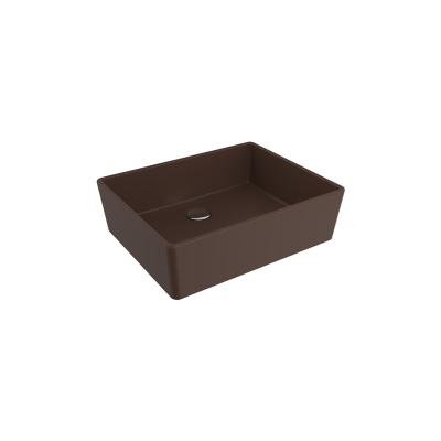 Bocchi Milano 50 cm Çanak Lavabo Mat Kahve - 3