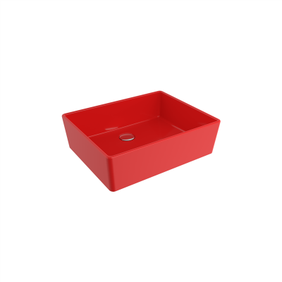 Bocchi Milano 50 cm Çanak Lavabo Parlak Kırmızı - 2