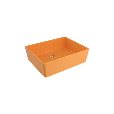 Bocchi Milano 50 cm Çanak Lavabo Parlak Mandalina Sarısı - 3