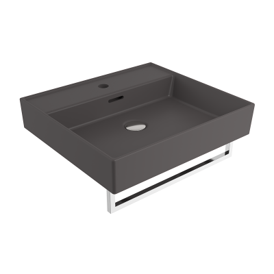 Bocchi Milano 50 cm Lavabo Batarya Delikli Mat Antrasit - 2