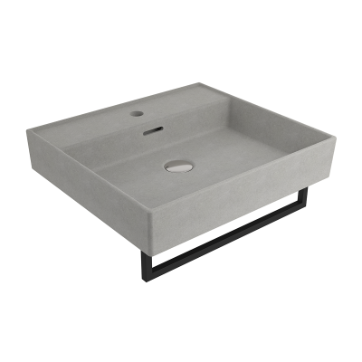 Bocchi Milano 50 cm Lavabo Batarya Delikli Mat Beton - 3