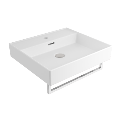 Bocchi Milano 50 cm Lavabo Batarya Delikli Mat Beyaz - 2