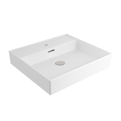 Bocchi Milano 50 cm Lavabo Batarya Delikli Mat Beyaz - 4