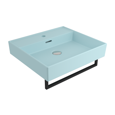 Bocchi Milano 50 cm Lavabo Batarya Delikli Mat Buz Mavisi - 3