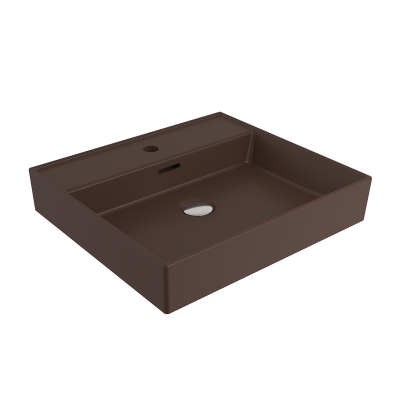 Bocchi Milano 50 cm Lavabo Batarya Delikli Mat Kahve - 1