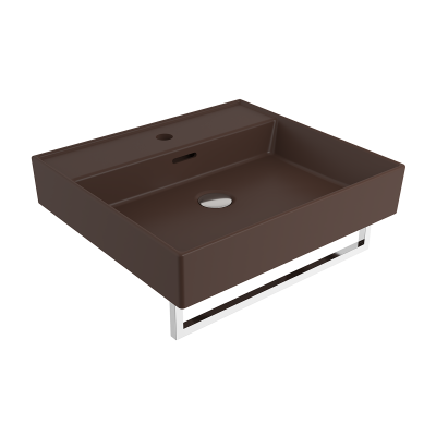 Bocchi Milano 50 cm Lavabo Batarya Delikli Mat Kahve - 2