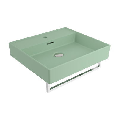 Bocchi Milano 50 cm Lavabo Batarya Delikli Mat Mint Yeşil - 2