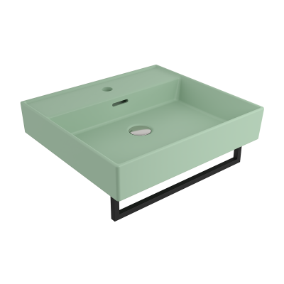 Bocchi Milano 50 cm Lavabo Batarya Delikli Mat Mint Yeşil - 3