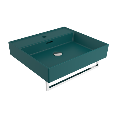 Bocchi Milano 50 cm Lavabo Batarya Delikli Mat Petrol Mavisi - 2