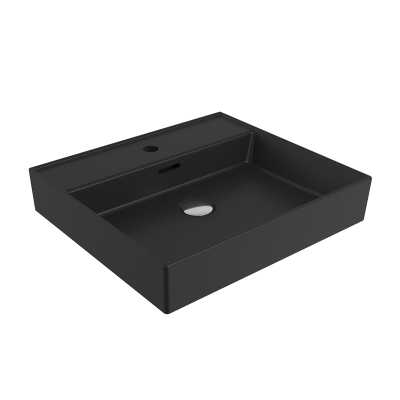 Bocchi Milano 50 cm Lavabo Batarya Delikli Mat Siyah - 1