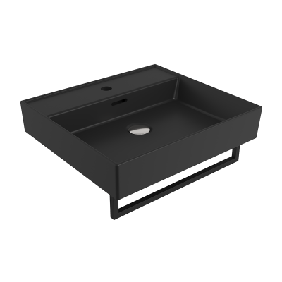 Bocchi Milano 50 cm Lavabo Batarya Delikli Mat Siyah - 3